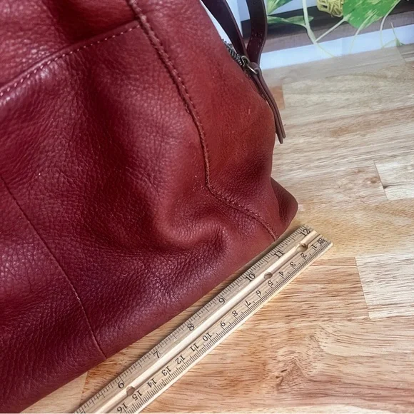 Vintage American Leather Co. Brown Leather Hobo Crossbody Bag Slouchy - Picture 8 of 11